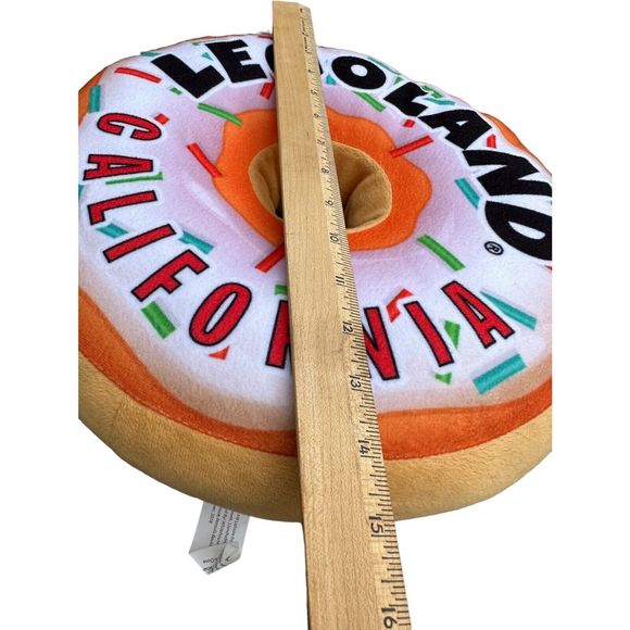 Lego Land California Large Plush Donut Orange Sprinkle Stuffed Toy Souvenir 15" - Picture 7 of 10